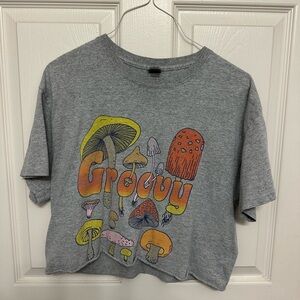 Groovy Mushroom Gray T-Shirt